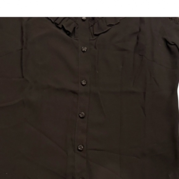 Jawbreaker Goth Black Lace Long Sleeve Blouse with lace print skulls. - Picture 7 of 10